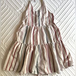American Eagle Outfitters Striped Mini Dress in Red, Blue, and Cream